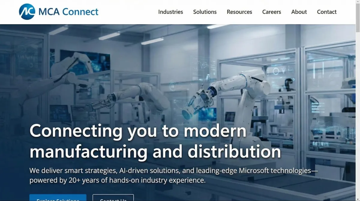 MCA Connect: manufacturing focus without big-firm overhead