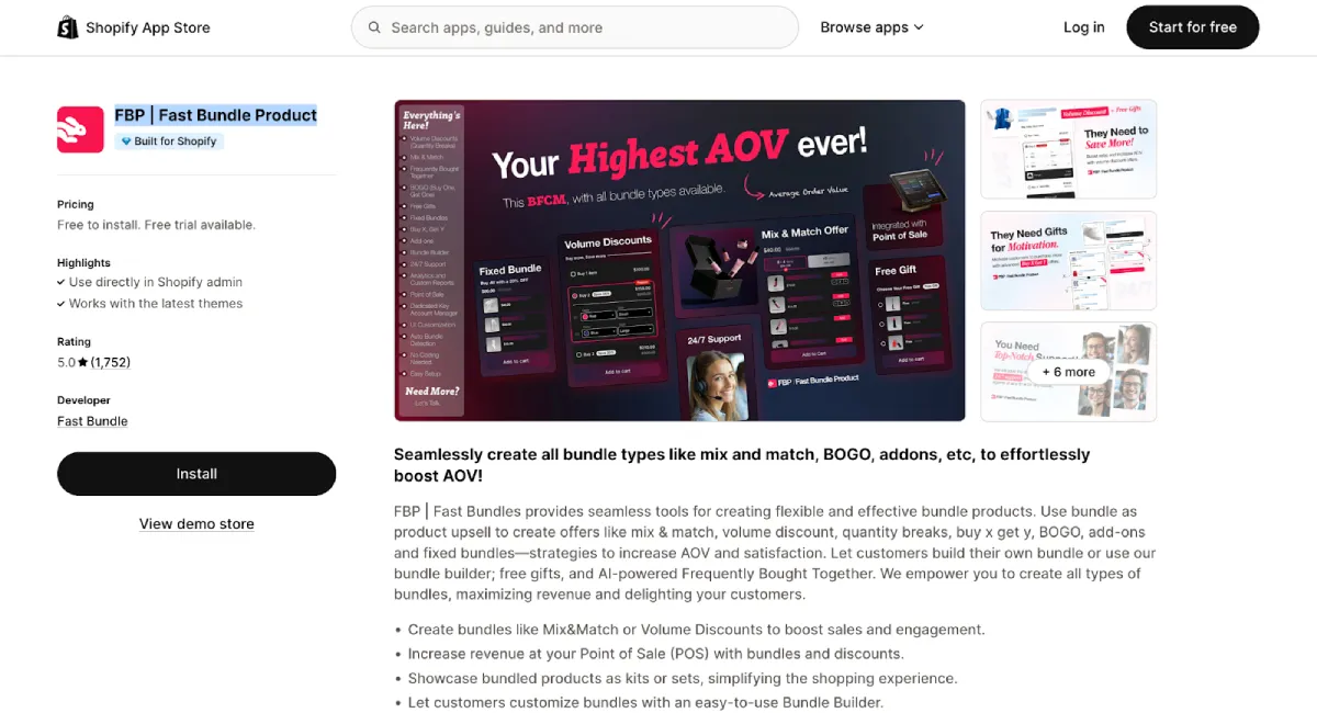 FBP | Fast Bundle Product