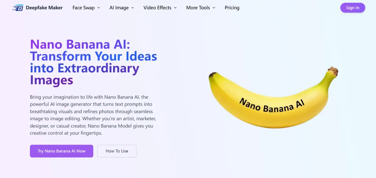 Deepfake Maker Nano Banana AI: Consistent, Identity-Aware Visuals For Creators