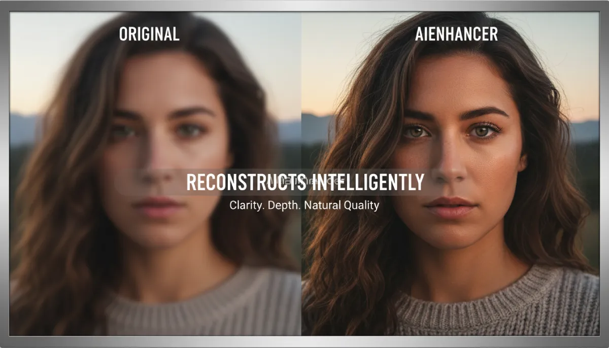 AI photo enhancer before and after comparison