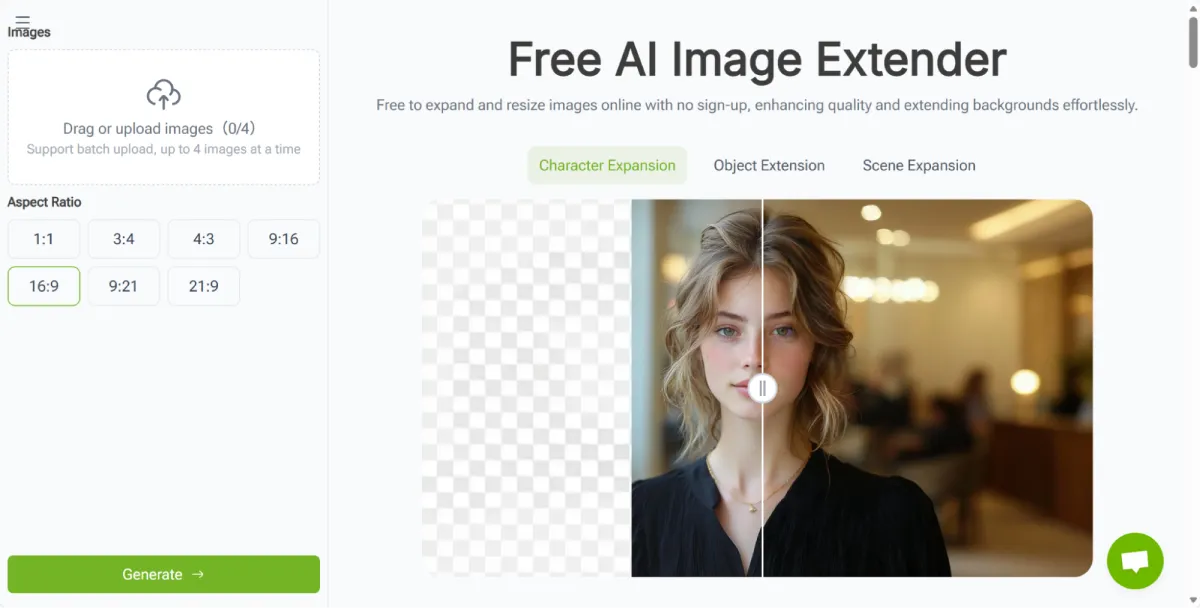 AI Image Extender Featurepage in VisualGPT