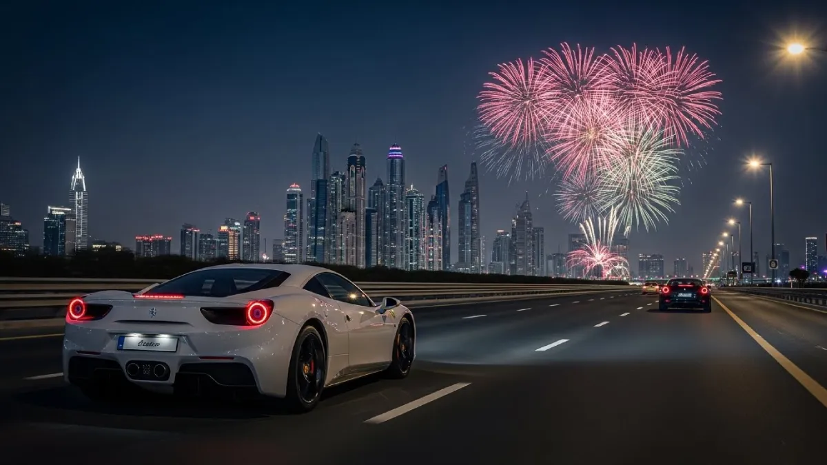 Celebrate New Year in Style: Rent a Ferrari in Dubai And Explore the Best Places to Eat