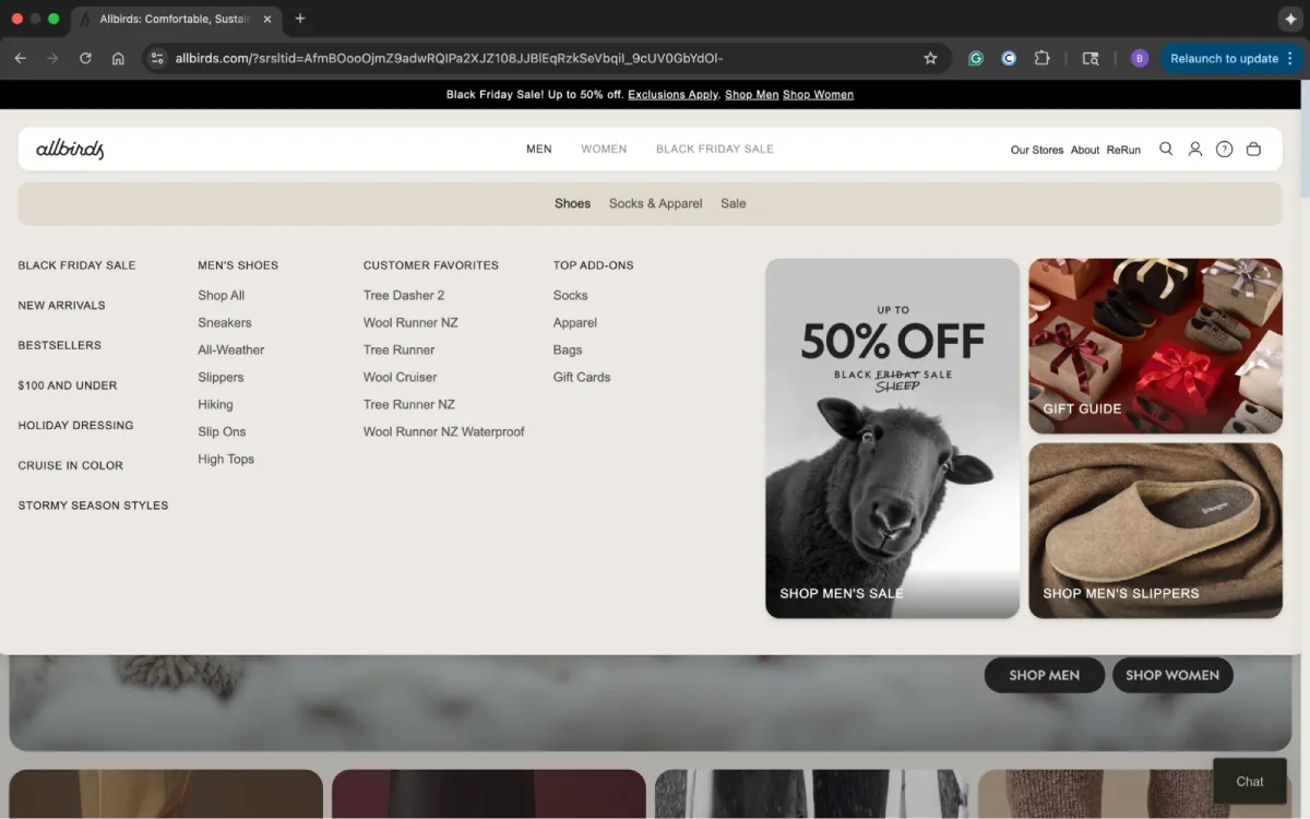 Category and navigation that match niche browsing behavior