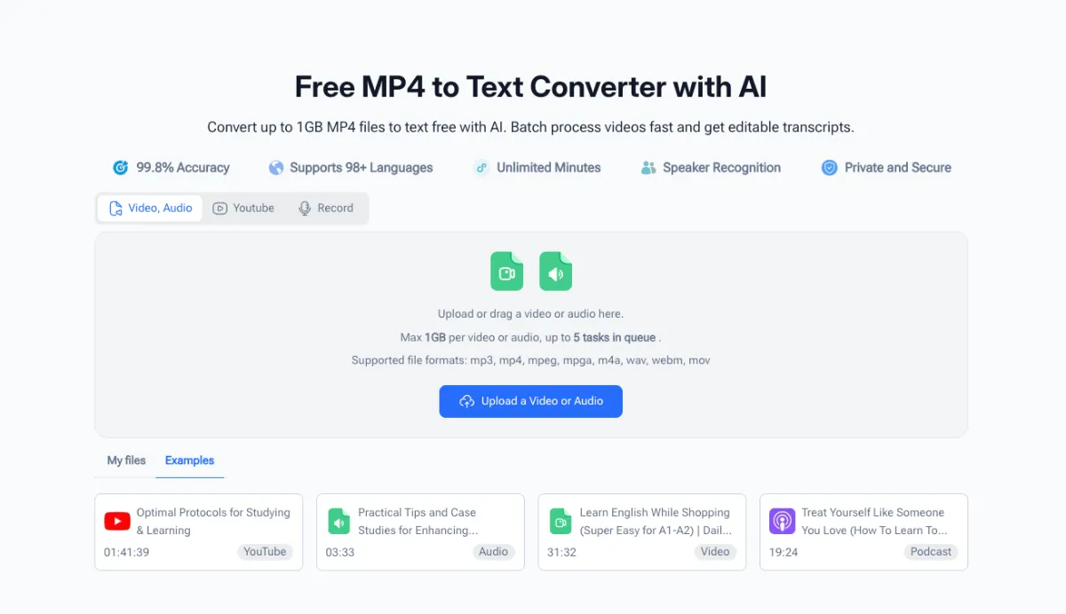 Stop Wasting Time Typing: Elevate Your Content with Video Transcriber AI, Your Go-To Tool for Effortless MP4 to Text
