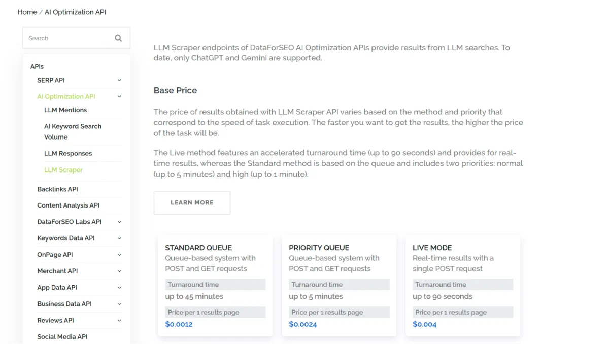 DataForSEO API