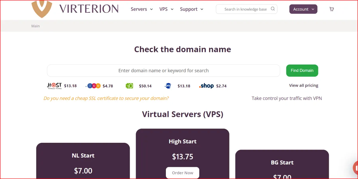 Virterion Review 2026: VPS, High-CPU, Windows, Storage & Dedicated Server Hosting